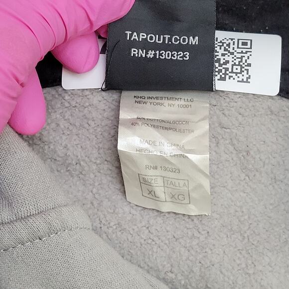 TapOut Hoodie XL 23x25 Colorblock Black Red Gray - Picture 8 of 15